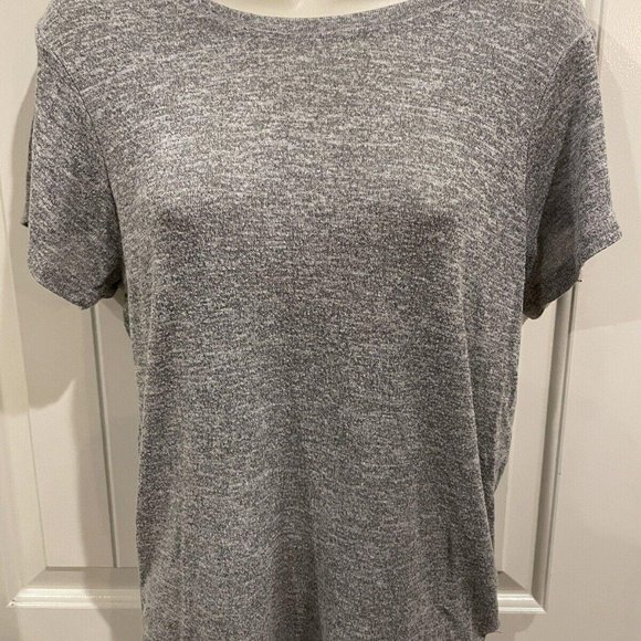 Market & Spruce XS Heather Gray Crew Neck Top - Picture 1 of 8